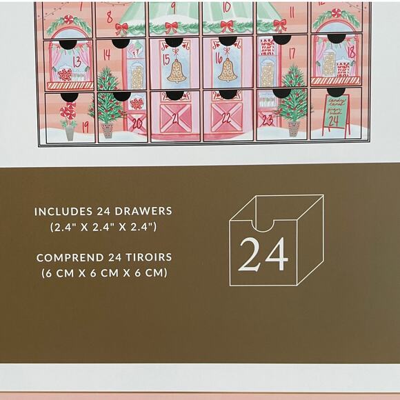 Cupcakes & Cashmere Christmas Advent Calendar 24 Countdown Drawers Refillable - Picture 12 of 13